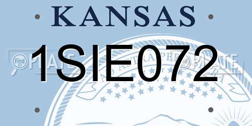 1SIE072 Kansas License Plate