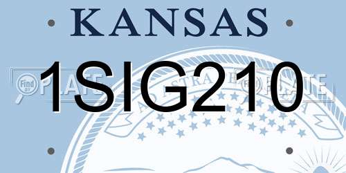1SIG210 Kansas License Plate