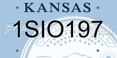 1SIO197 Kansas License Plate