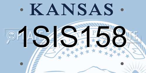 1SIS158 Kansas License Plate