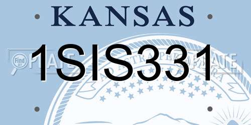 1SIS331 Kansas License Plate
