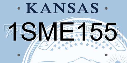 1SME155 Kansas License Plate