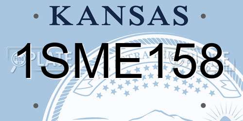 1SME158 Kansas License Plate