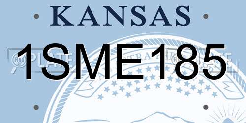 1SME185 Kansas License Plate