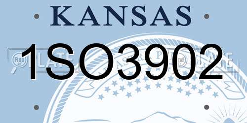 1SO3902 Kansas License Plate