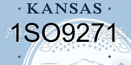 1SO9271 Kansas License Plate