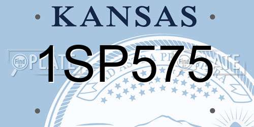 1SP575 Kansas License Plate