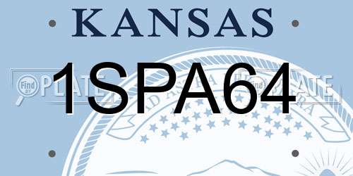 1SPA64 Kansas License Plate