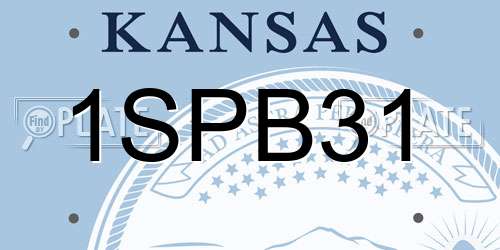 1SPB31 Kansas License Plate