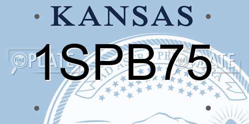 1SPB75 Kansas License Plate