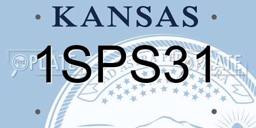 1SPS31 Kansas License Plate