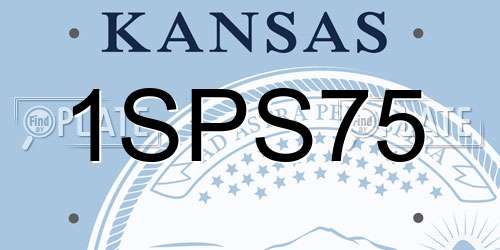 1SPS75 Kansas License Plate