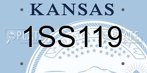 1SS119 Kansas License Plate