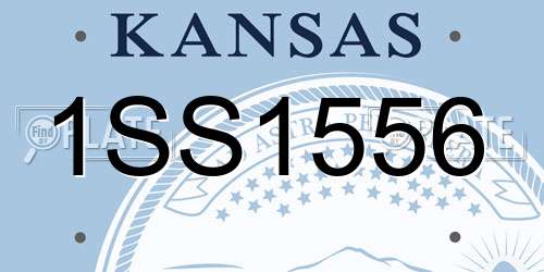 1SS1556 Kansas License Plate