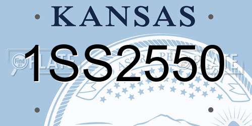 1SS2550 Kansas License Plate
