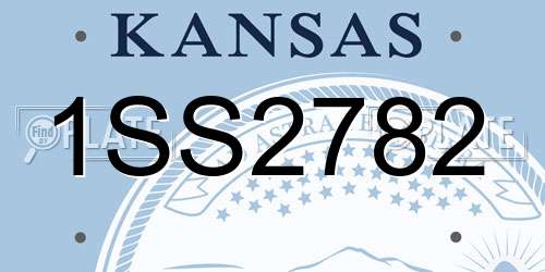 1SS2782 Kansas License Plate