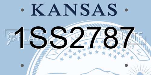 1SS2787 Kansas License Plate
