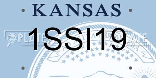 1SSI19 Kansas License Plate