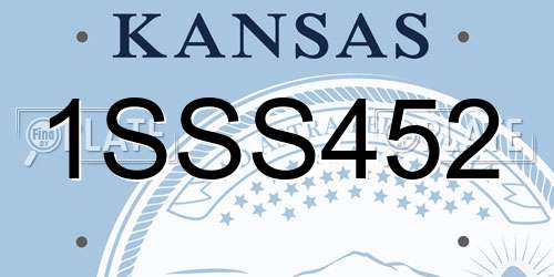 1SSS452 Kansas License Plate