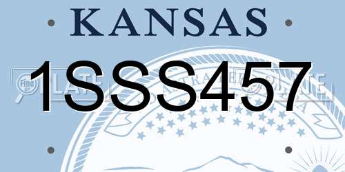 1SSS457 Kansas License Plate