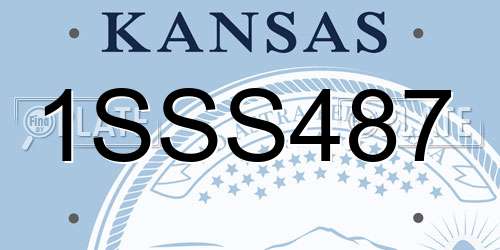 1SSS487 Kansas License Plate