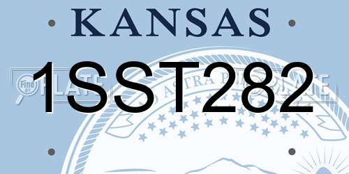 1SST282 Kansas License Plate