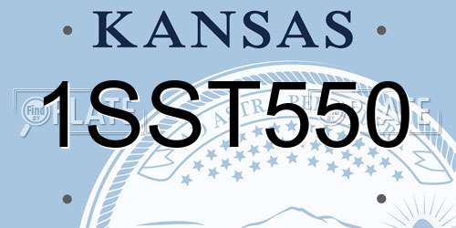 1SST550 Kansas License Plate