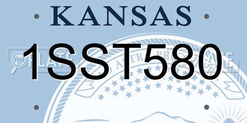 1SST580 Kansas License Plate
