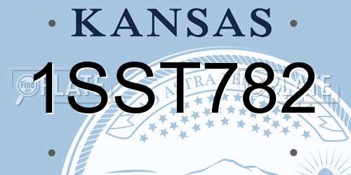 1SST782 Kansas License Plate