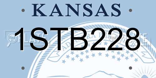 1STB228 Kansas License Plate