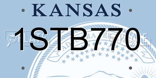 1STB770 Kansas License Plate
