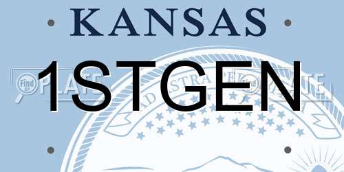 1STGEN Kansas License Plate