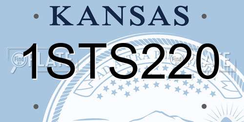 1STS220 Kansas License Plate