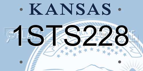1STS228 Kansas License Plate