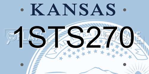 1STS270 Kansas License Plate