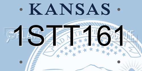 1STT161 Kansas License Plate