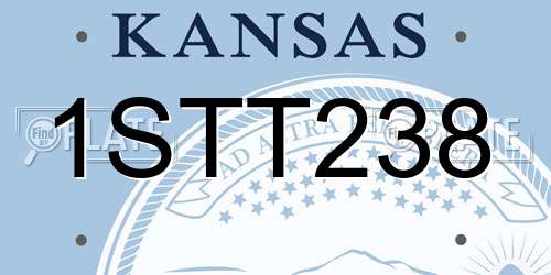 1STT238 Kansas License Plate
