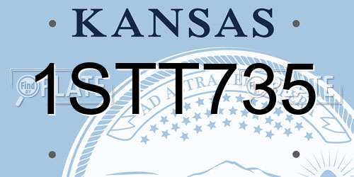 1STT735 Kansas License Plate