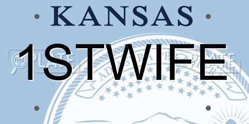 1STWIFE Kansas License Plate