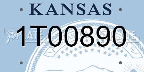 1T00890 Kansas License Plate