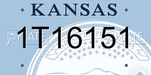 1T16151 Kansas License Plate