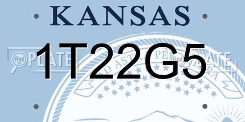 1T22G5 Kansas License Plate