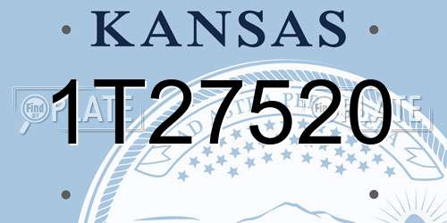 1T27520 Kansas License Plate