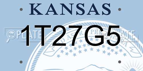 1T27G5 Kansas License Plate