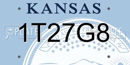 1T27G8 Kansas License Plate