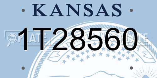 1T28560 Kansas License Plate