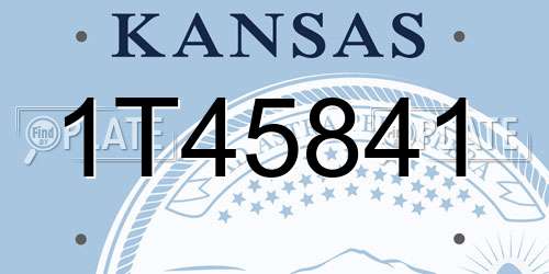 1T45841 Kansas License Plate