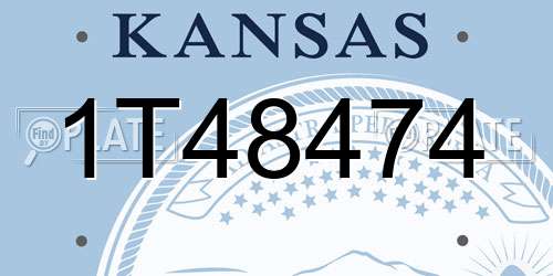 1T48474 Kansas License Plate