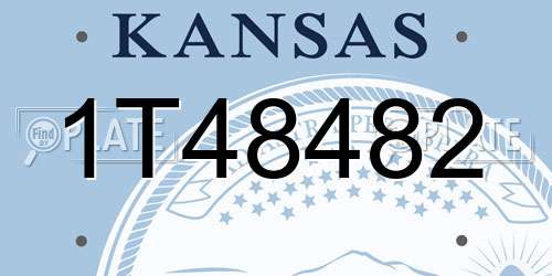 1T48482 Kansas License Plate