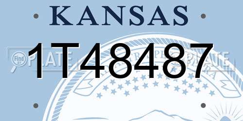 1T48487 Kansas License Plate
